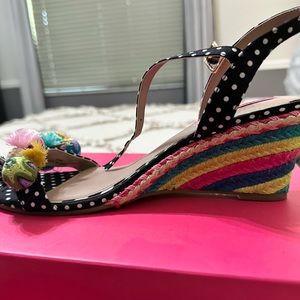Betsy Johnson KoKo Wedge Polka Dots Sandals